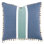 Azul Linen Square Pillow Cover & Insert
