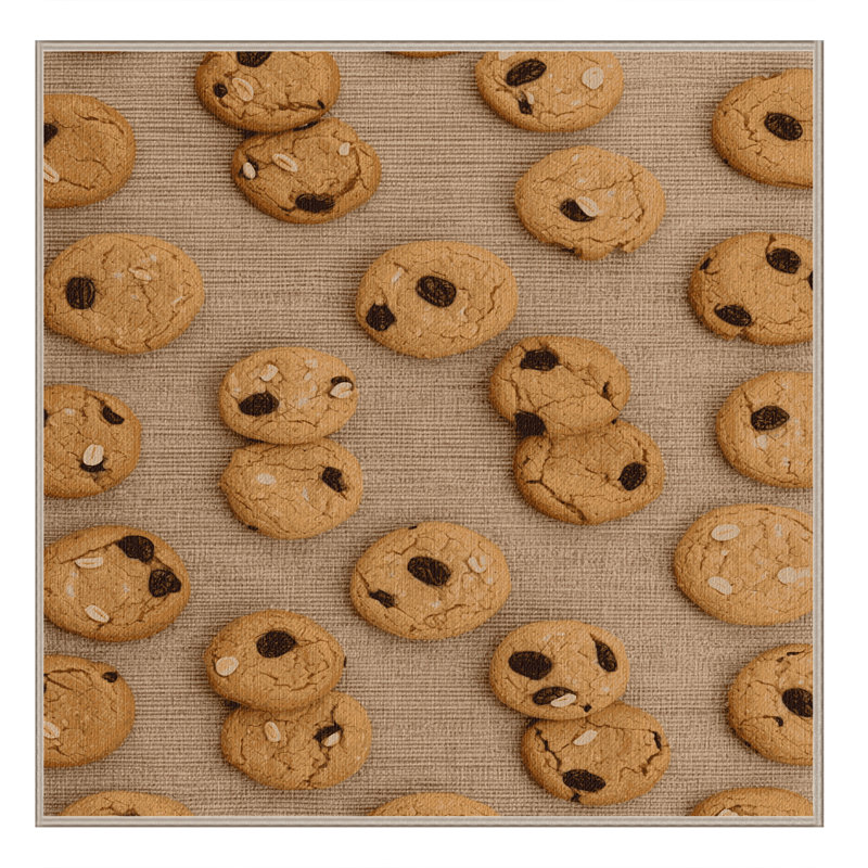 Washable Oatmeal raisin cookies Desserts Area Rug, Rectangle 2' x 3'