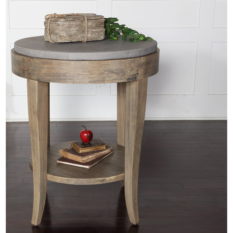 Antravia Concrete Top End Table
