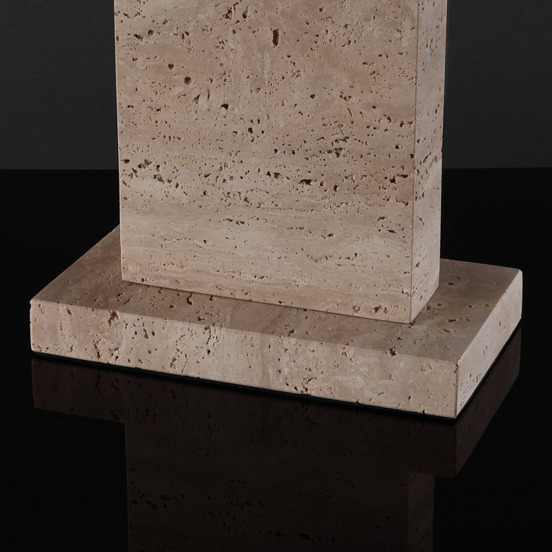Lampe de table Rashud, Travertine