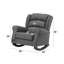 Chaise berçante Fabien en tissu gris