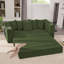 Canapé-lit convertible 2-en-1, canapé moderne, canapé de plancher pliable, velours côtelé, 5 coussins, poche latérale, porte-gobelets, appartement, bureau personnel, sans assemblage, 3 sièges-398999776