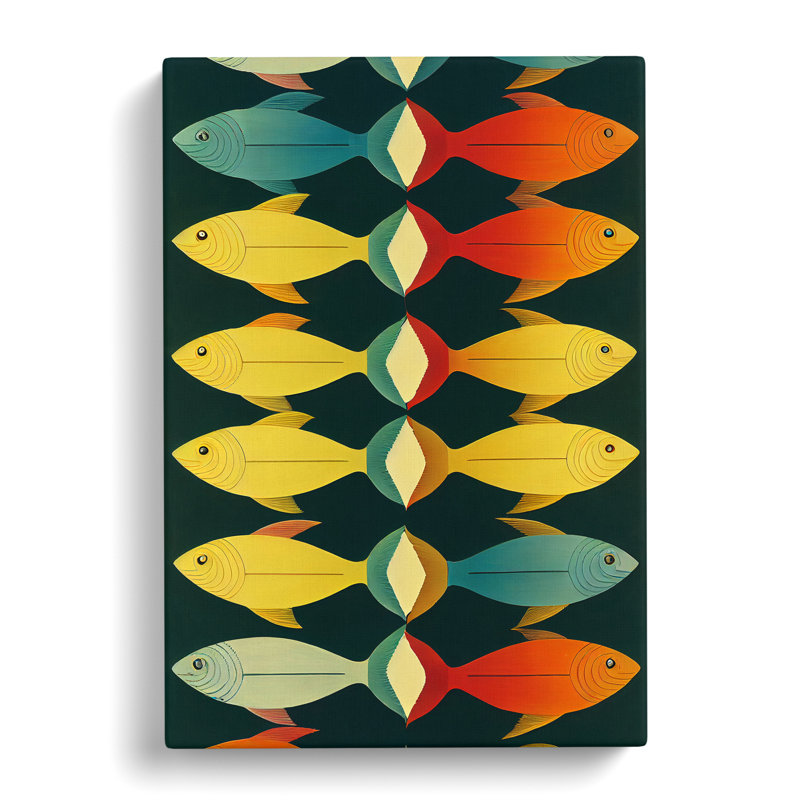 School Of Fish Vol.4 - Wrapped Canvas, 76cm H x 50cm W x 3cm D