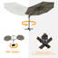 Parasol en porte-à-faux 10 pi Dobrosav-303107833