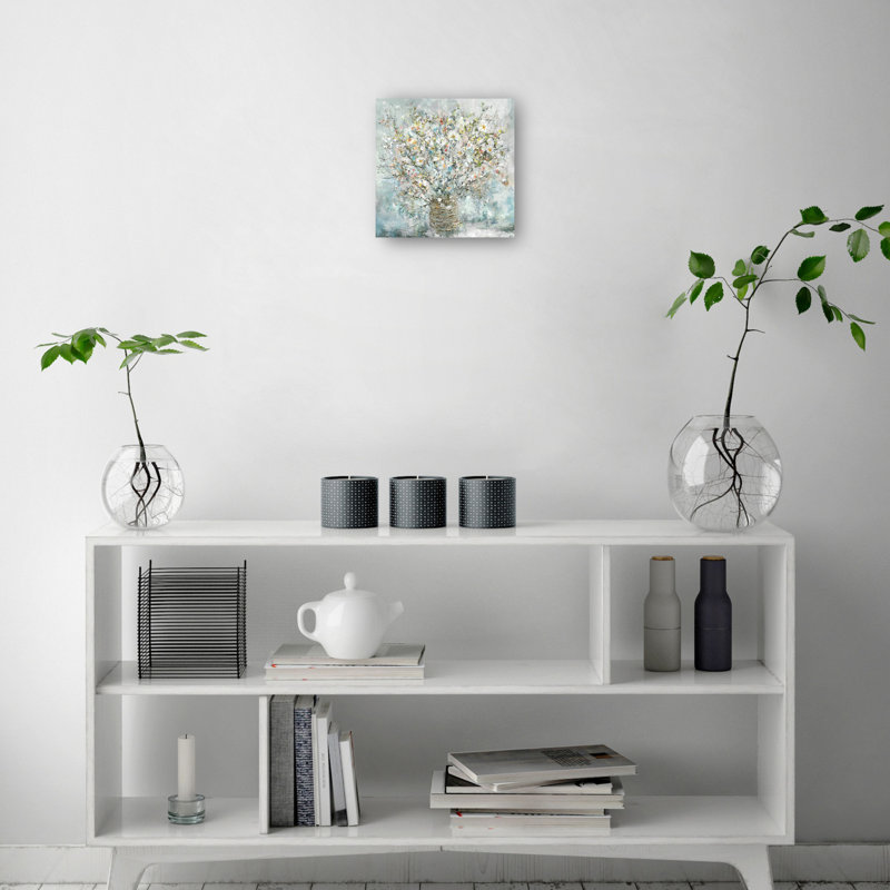 20" x 20" Multicolor Floral Canvas Art Print