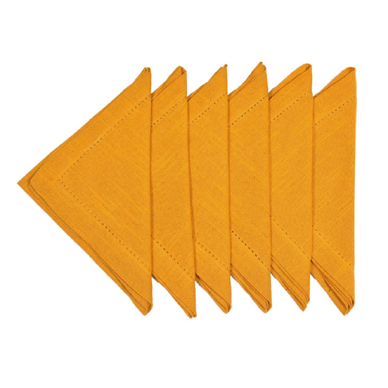 Azelia Cotton Solid Colour Square Napkin, Musturd