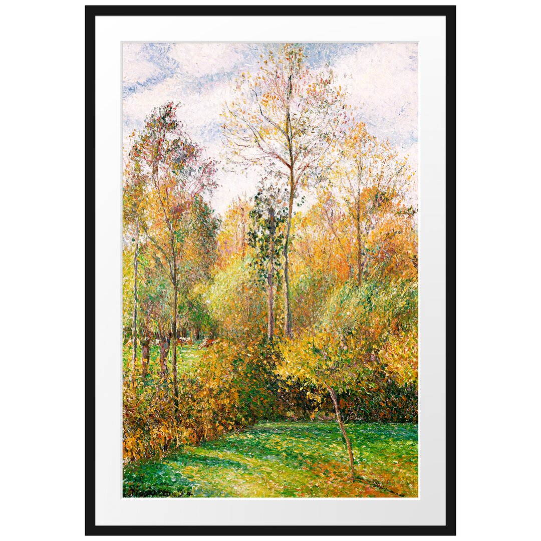 Gerahmter Kunstdruck Automne Peupliers Eragny von Camille Pissarro