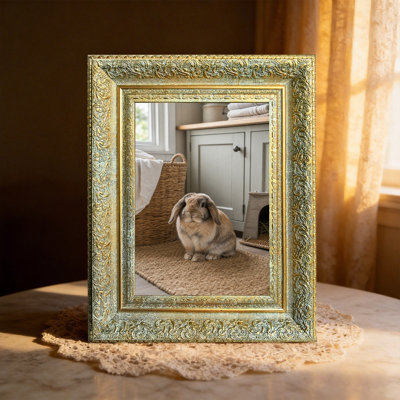 Antique Gold 1PC 11" x 14" Sophisticated Picture Frame with Tabletop Stand and Wall Hooks