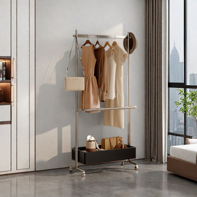 Coat Rack with Silent Wheels