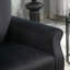 Fauteuil d'appoint à oreilles de style Mid-Century moderne avec pieds en bois robustes et support à haut dossier-647213843