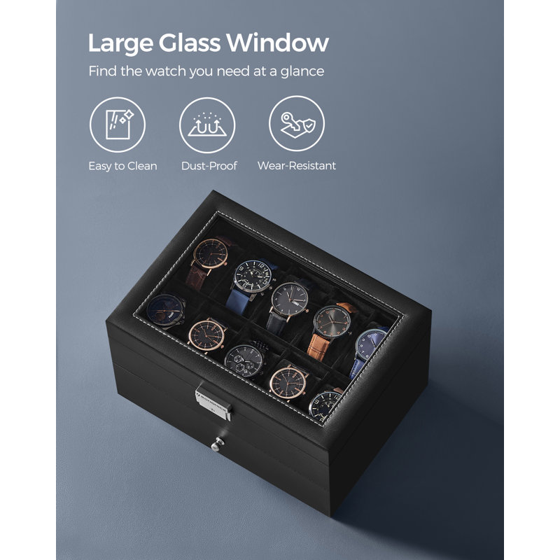 Medium Density Fibreboard Watch Box +, Black