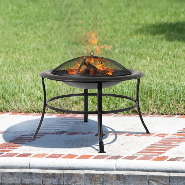 Wrought Studio Eckard Raised Cast Iron Wood Burning Fire Pit & Reviews