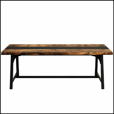 Table de conférence rectangulaire de 70,87 po pour 6 à 8 personnes, bureau de direction avec structure en métal durable, grande surface de travail pour la réunion du conseil et la collaboration d'équipe