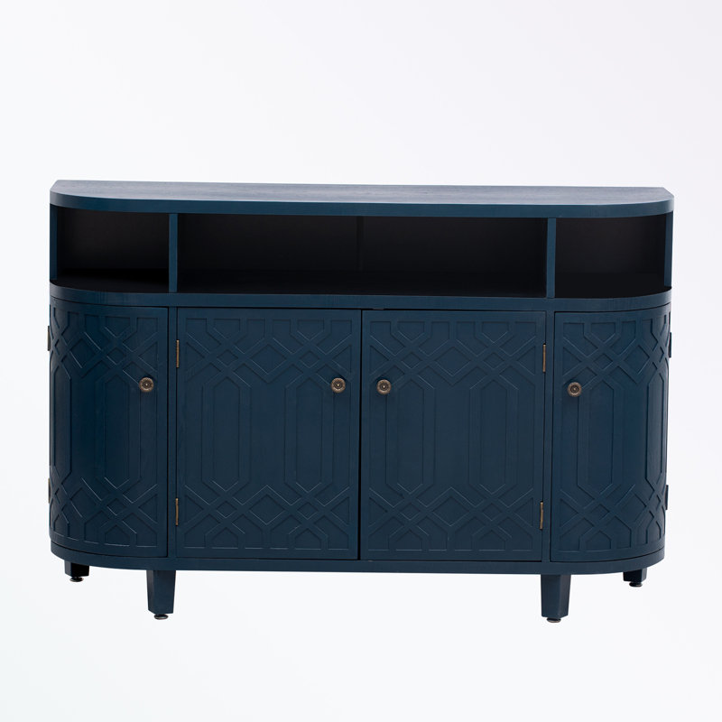 Armoire avec quatre portes et tablettes réglables, Marine