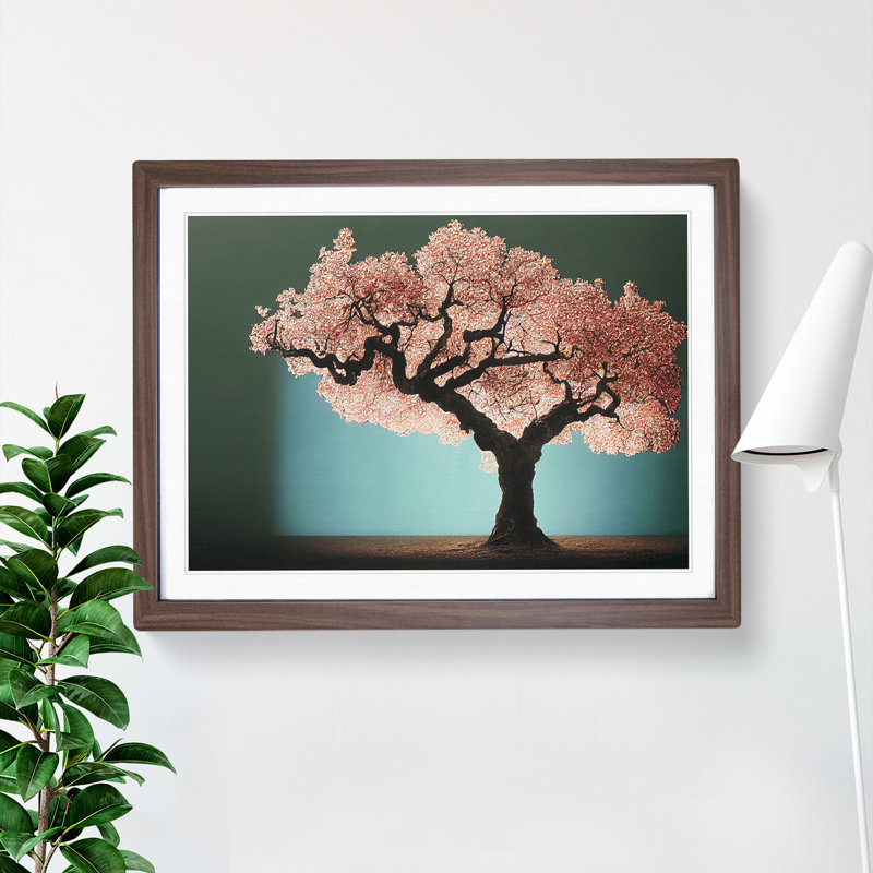 Soulful Apple Tree - Framed Print, 25cm H x 34cm W x 2cm D, Walnut