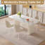 Cream White Marble Top Rectangular Dining Table For 4-8 People-644232735