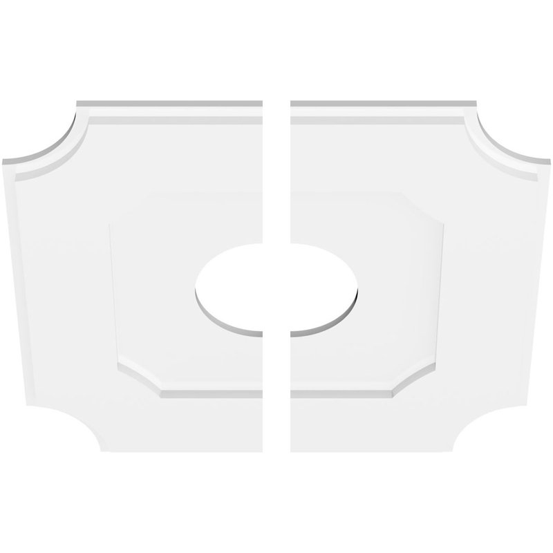 Médaillon de plafond contemporain en PVC de qualité architecturale 26 po x P 6 po x P 15 1/2 po x P 1 po