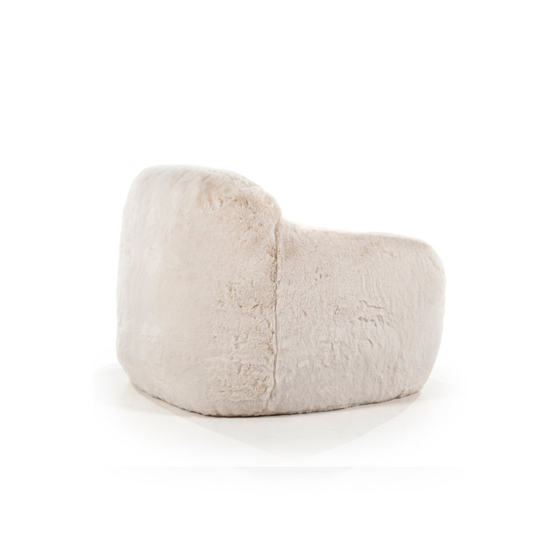 Lounge Chair, Beige Polyester