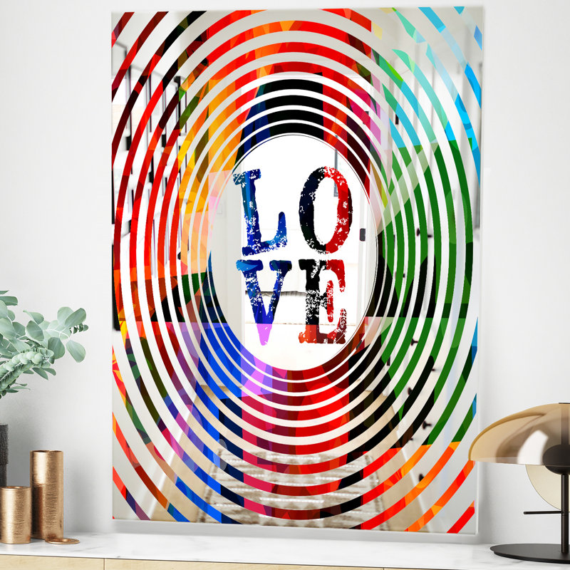 Miroir mural Love and Circles, H 39,4 po x l 29,5 po