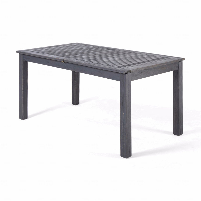 Table de salle à manger d'extérieur extensible en bois d'acacia