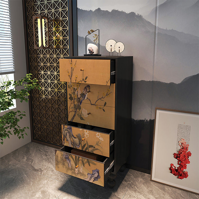 Armoire de rangement de style Wabi-sabi