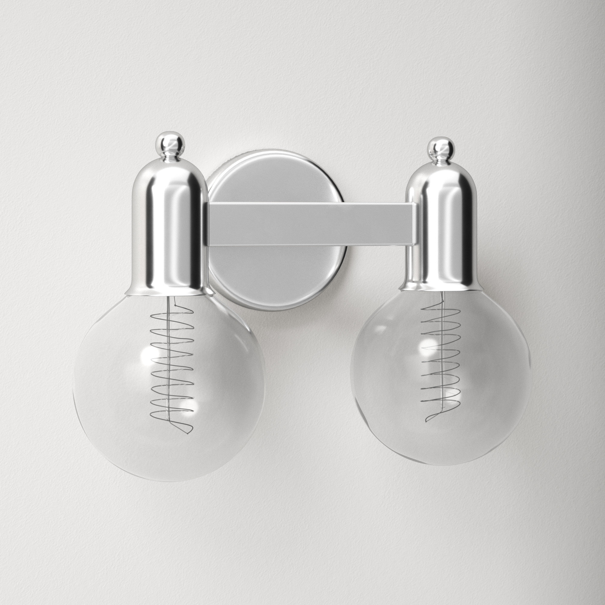 Saimi 2 Light Dimmable Vanity Light, Polished Nickel