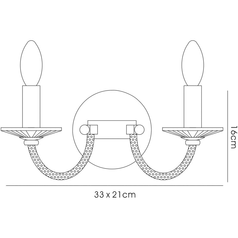 Gelnett Candle Wall Light, Chrome