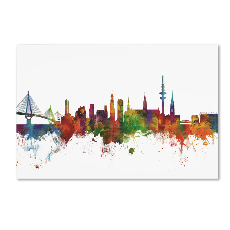 « hambourg germany horizon ii », impression sur toile, H 12 po x l 19 po x P 2 po