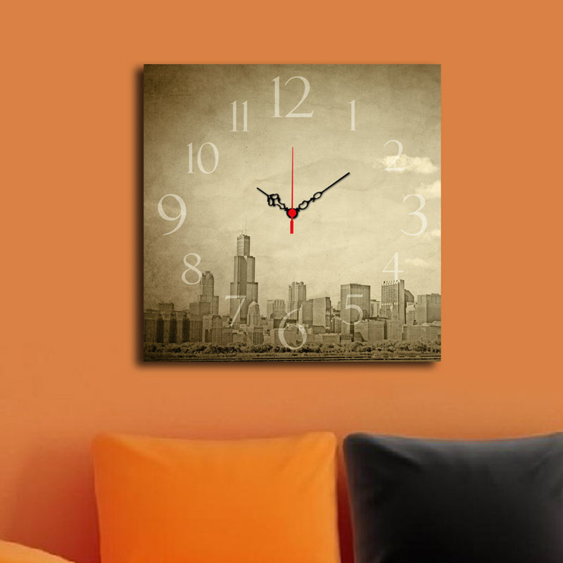 Elegant Decorative Wall Clock, 15.7 x 15.7 inches | 100% MDF, Thickness: 0.2 inches | Stylish Home Décor for Living Room, Bedroom & Office | Modern Design with Minimalist Aesthetic