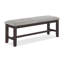 Magnifique ensemble de salle à manger 6 pièces brun clair Table rectangulaire en tissu gris clair