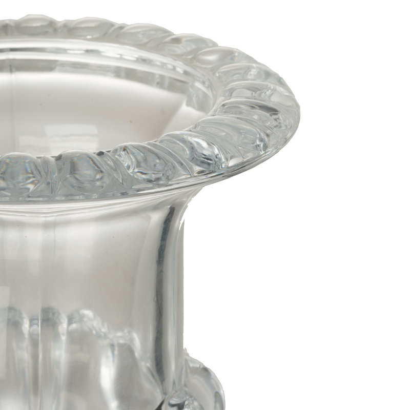 Vase 4,5 po x 6 po Urne en cristal transparent Omari, H 6 po