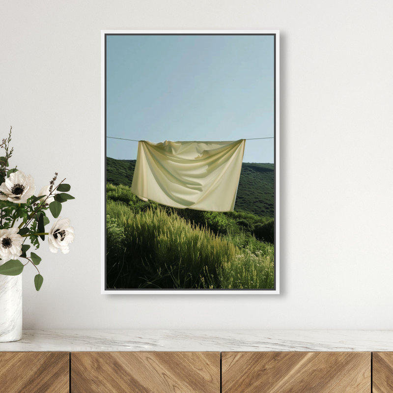 Floating Cotton I Print by Oliver Gal, 31"H x 21"W, White Floater Frame