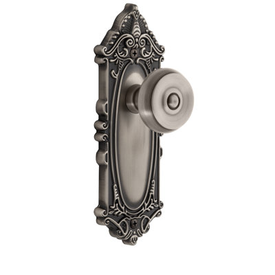 Grandeur Grande Victorian Plate Passage with Bouton Door Knob