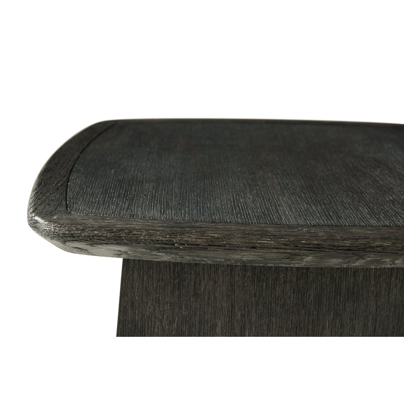 Repose Solid Wood End Table, Charcoal Oak