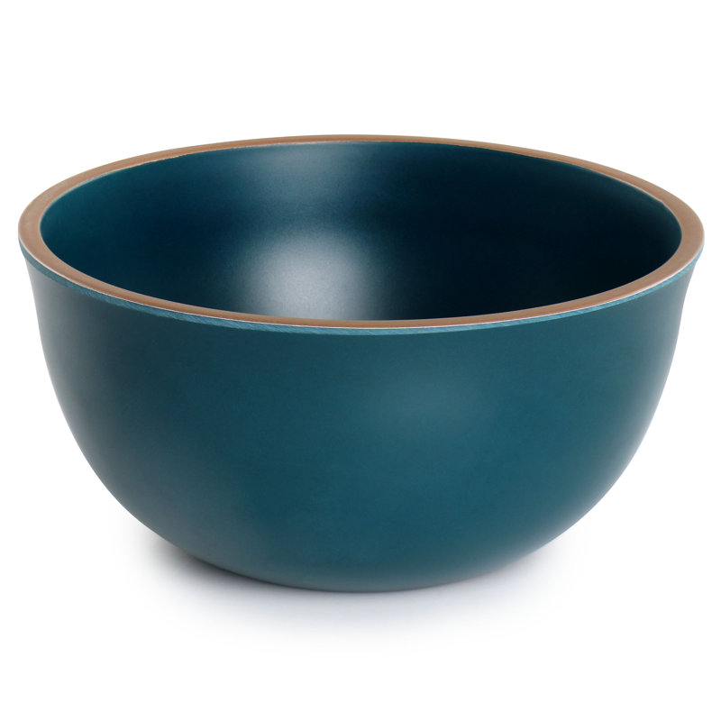 Ensemble 12 pièces de vaisselle en mélamine bleu sarcelle foncé