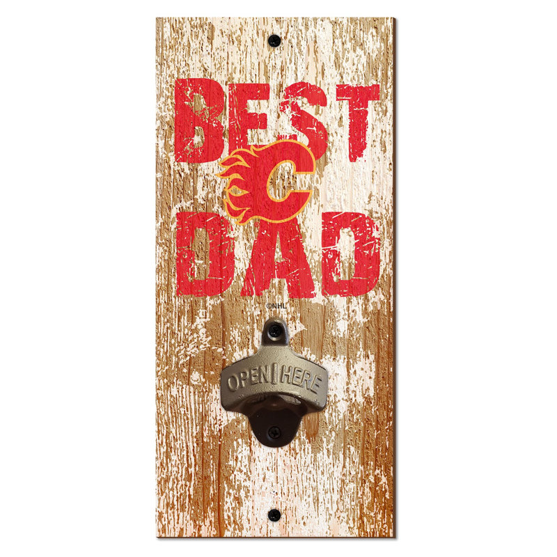 Gold Brass Stainless Steel Bottle Opener, Flames
