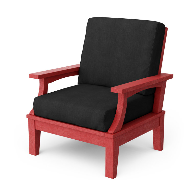 Chaise à assise profonde Heritage, Rouge, Noir, noir, noir, noir