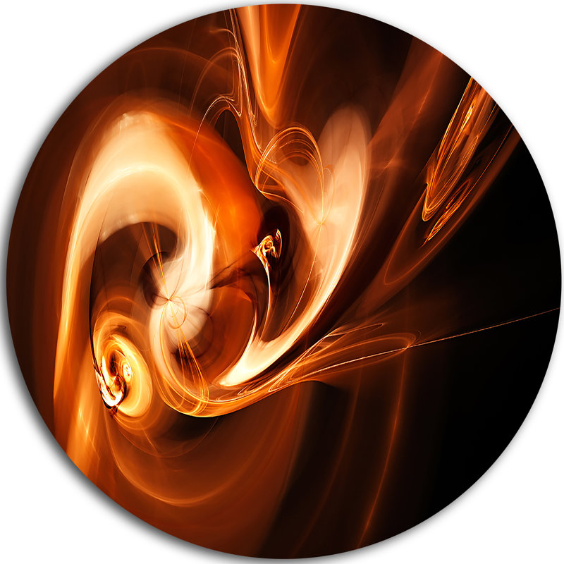 « fractal fumée texture brown », impression sur métal, H 23 po x l 23 po x P 1 po