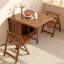 Ensemble de salle à manger 5 pièces: table à rallonge à rallonge de 51 po avec 4 chaises pliantes, ensemble de salle à manger en bois compact pour petits espaces-131440840