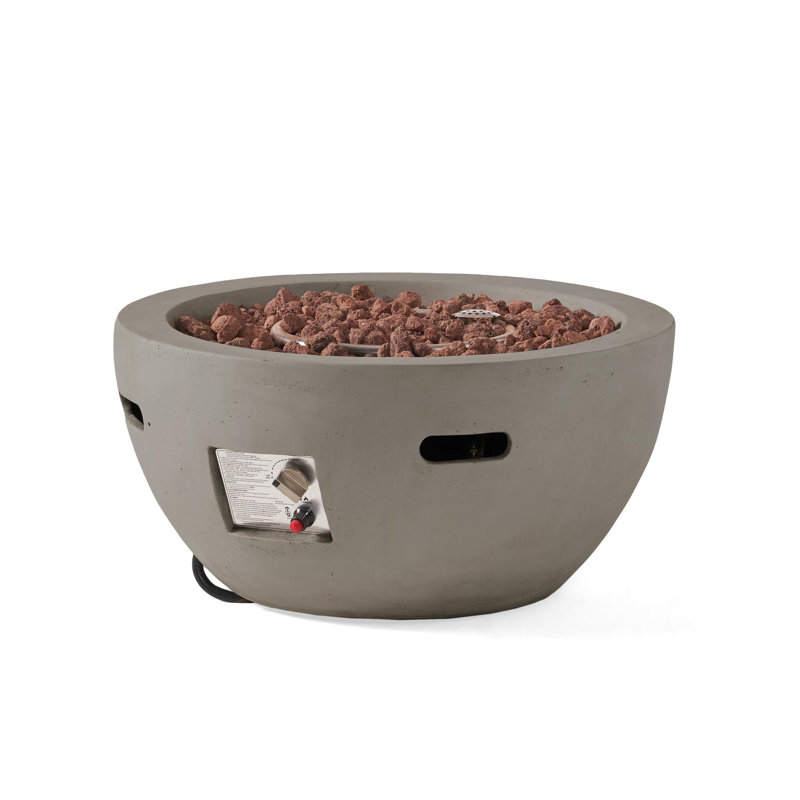 40000 BTU Round Concrete Fire Pit for Outside