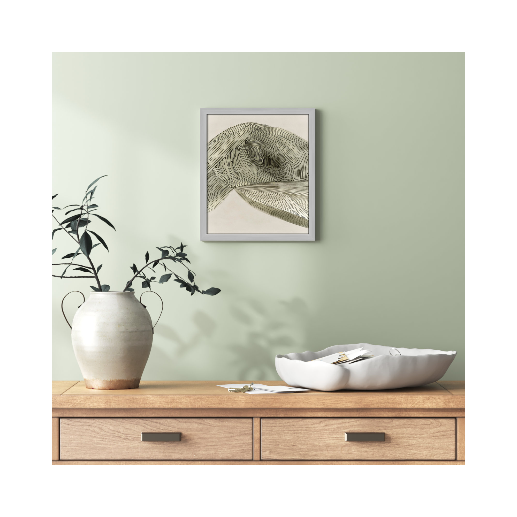 Dreaming In Pastel I, 15" H x 13" W x 0.75" D, Matte Silver