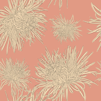 Adanely Chrysanthemum Abstract - Wrapped Canvas Print