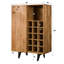 Wallsend Solid Wood Floor Wine Bottle & Glass Rack Brown