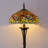 Tiffany Floor Lamp Green Red Stained Glass Dragonfly Standing Reading Light 16X16X70 Inches Antique Pole Corner Lamp Decor Bedroom Office Living Room