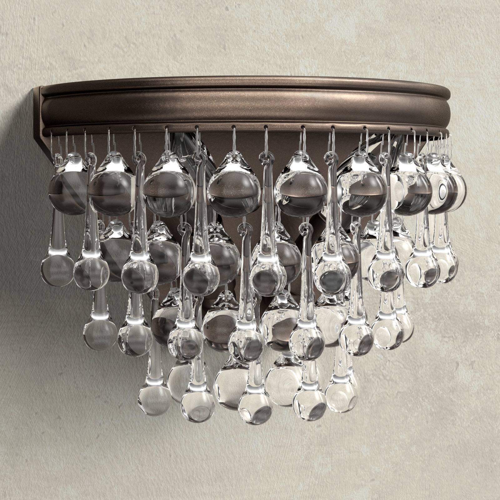 Stoneham 2-Light Dimmable Flush Mount Sconce, Vibrant Bronze