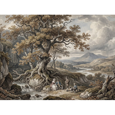 Papier peint paysage nuageux ciel