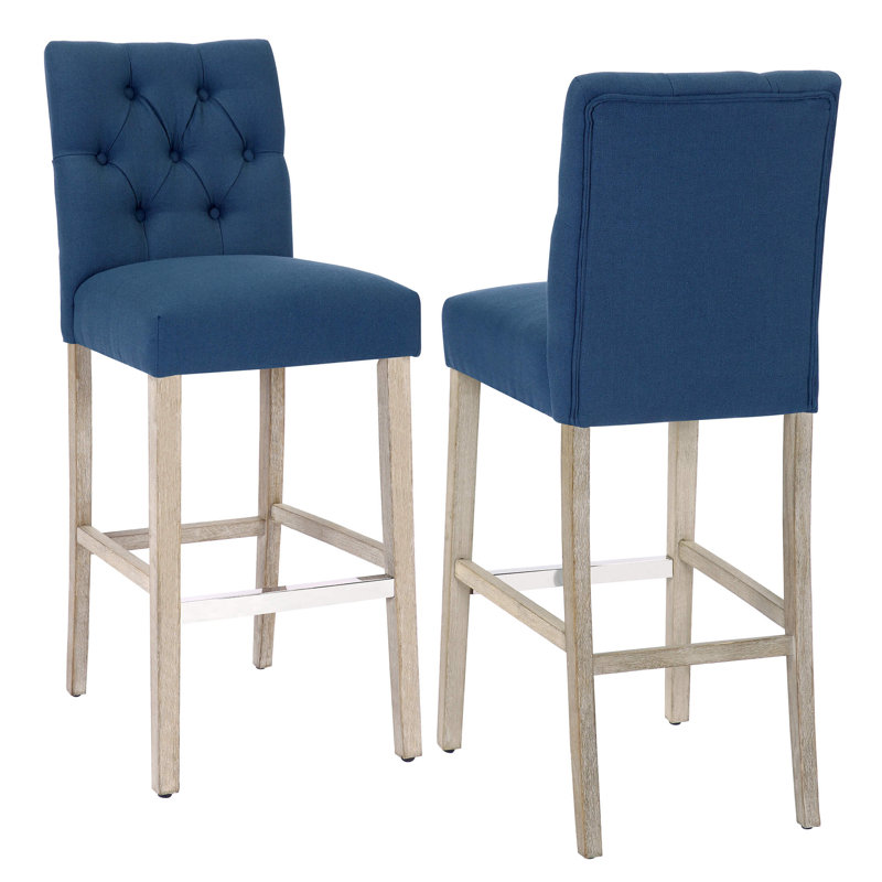 Tabouret de bar et de comptoir Wren (ensemble de 2), Gris antique, Thé, Tabouret de bar (siège d'une hauteur de 29 po)