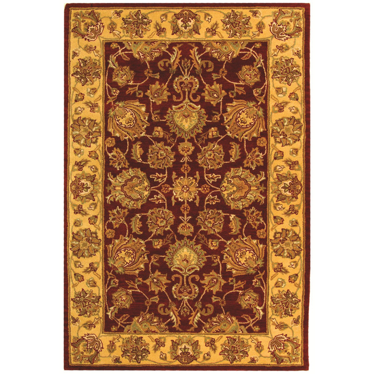 Cranmore Handmade Tufted Wool Red/Gold Rug