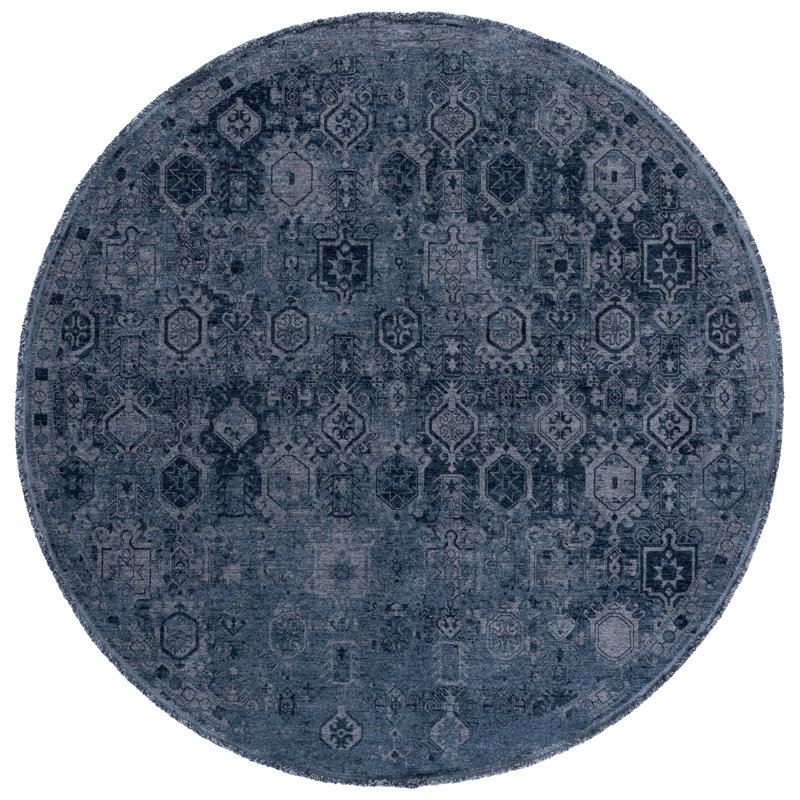 Vitnage Overdye 806 Performance Oriental Rug, Round 6'7"