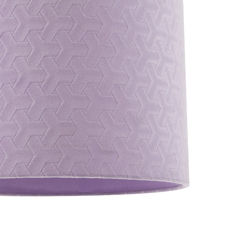 18cm H Fabric Drum Lamp Shade ( No Direct Attachment Method ) in Purple